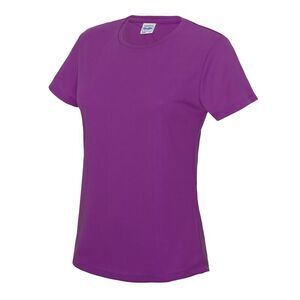 Just Cool Womens/Ladies Sports Plain T-Shirt / Magenta Magic